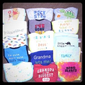 Bibs!  16 bibs...less than $1 each